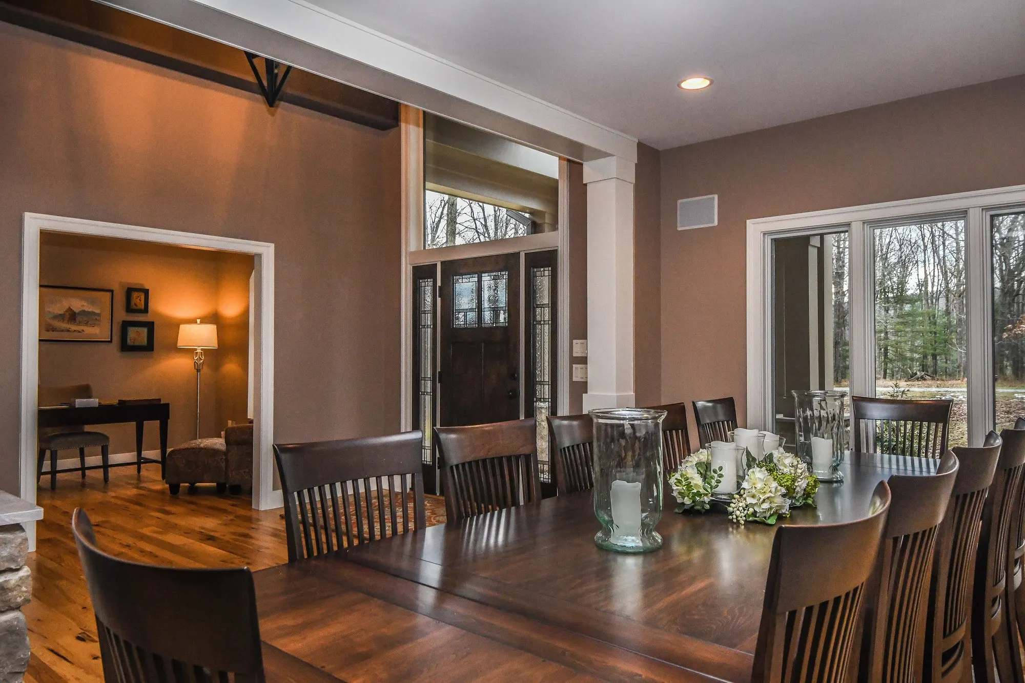 Dining room looking toward the front entry