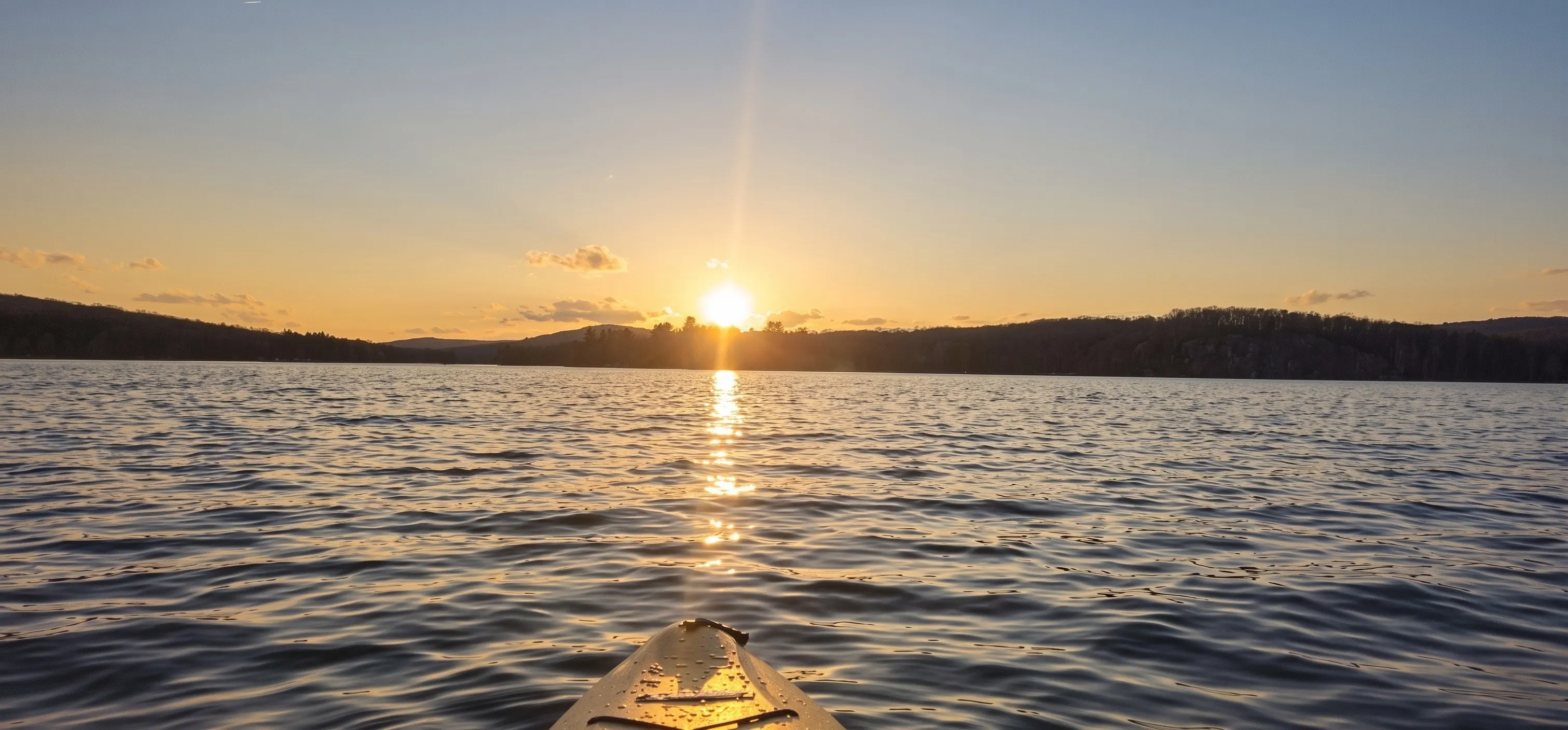 Sunset over Deep Creek Lake from the water
